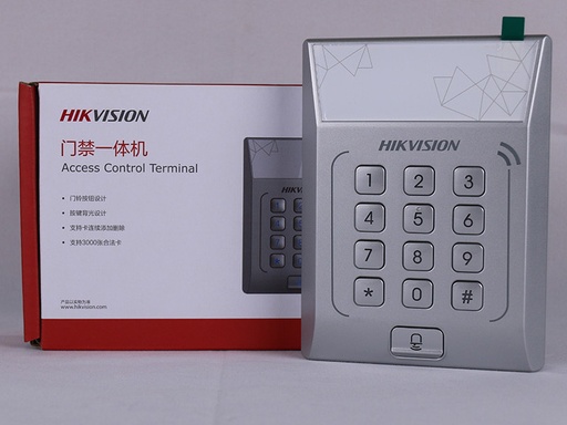 [DS-K1T801E] 海康威视门禁一体机（刷卡+密码）室外防水-EM卡
